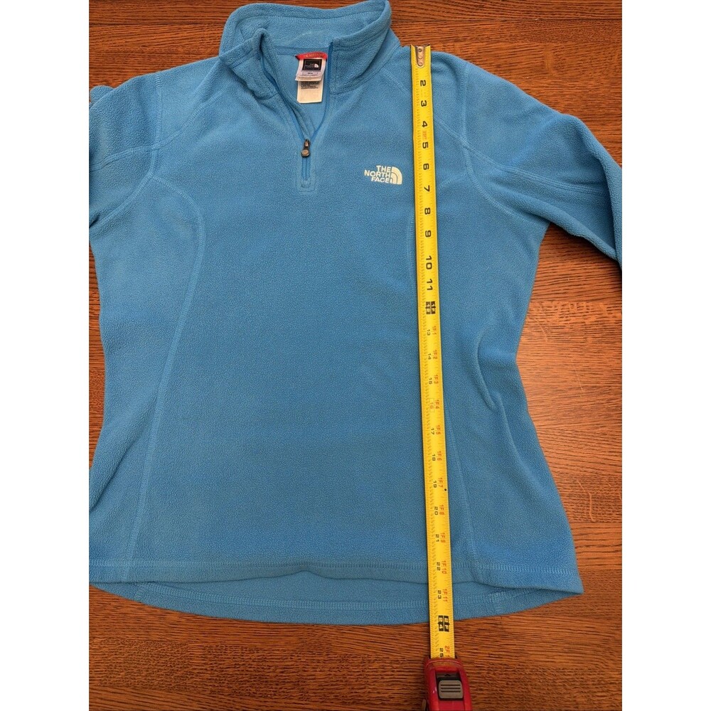 The North Face Women’s Medium M TKA 100 Glacier Fleece 1/4 Zip Pullover Teal - Picture 7 of 8